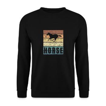 Equestrian Riding Dressage Horse breed Crunge stable - Unisex Sweatshirt - black - Front - Alina (178cm) & Michal (187cm)