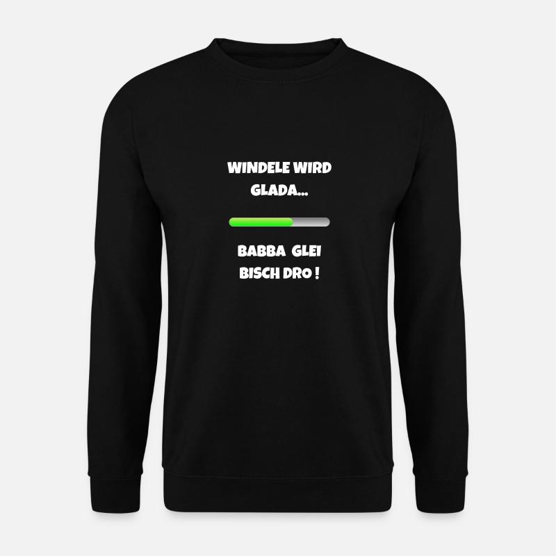 Schwäbisch Eltern Schwaben Kind Papa Windel - Unisex Pullover - Schwarz