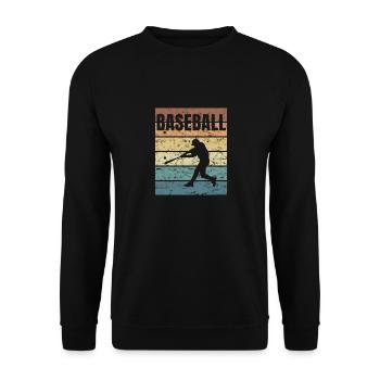 Baseball Baseball Bat Homerun Pitcher Catcher - Sweat-shirt Unisexe - noir - Devant - Alina (178cm) & Michal (187cm)