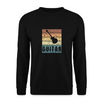 Guitar Musical Instrument Band Electric Guitar - Unisex Sweatshirt - black - Front - Alina (178cm) & Michal (187cm)