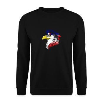 Frankreich - Unisex Pullover - Schwarz - Vorne - Alina (178cm) & Michal (187cm)