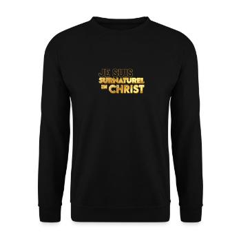 Surnaturel En Christ V1 - Sweat-shirt Unisexe - noir - Devant - Alina (178cm) & Michal (187cm)