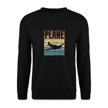 Pilot Plane Piloten Flugzeug Himmel Fliegen - Unisex Pullover - Schwarz - Vorne - Alina (178cm) & Michal (187cm)