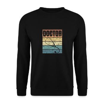 Doctor Artz Crunge Effekt Praxis - Unisex Pullover - Schwarz - Vorne - Alina (178cm) & Michal (187cm)