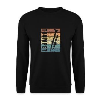 Trumpet, brass band music, brass band music, trumpet player - Unisex Sweatshirt - black - Front - Alina (178cm) & Michal (187cm)
