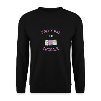 I can't I have Choir - Unisex Sweatshirt - black - Front - Alina (178cm) & Michal (187cm)