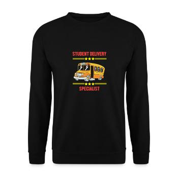 School Bus Driver School Bus - Unisex Sweatshirt - black - Front - Alina (178cm) & Michal (187cm)
