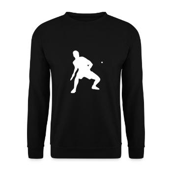 Tischtennisspieler - Unisex Pullover - Schwarz - Vorne - Alina (178cm) & Michal (187cm)