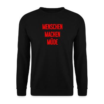 Les gens vous fatiguent - Drôle de dicton - Sweat-shirt Unisexe - noir - Devant - Alina (178cm) & Michal (187cm)