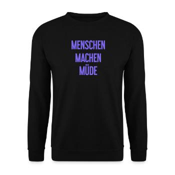Les gens vous fatiguent - Drôle de dicton - Sweat-shirt Unisexe - noir - Devant - Alina (178cm) & Michal (187cm)