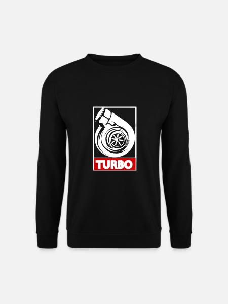 Turbo Grafik Vintage Tuner Geschenk - Unisex Pullover - Schwarz