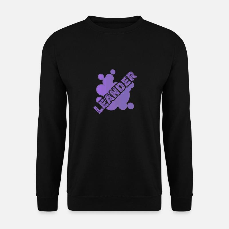 Vorname Leander - Unisex Pullover - Schwarz