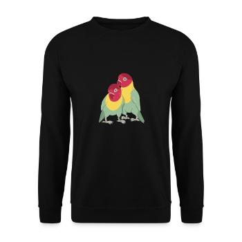 Lovebird - Unisex Sweatshirt - black - Front - Alina (178cm) & Michal (187cm)