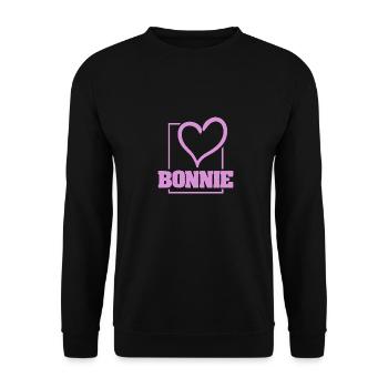Bachelorette Bonnie - Unisex Pullover - Schwarz - Vorne - Alina (178cm) & Michal (187cm)