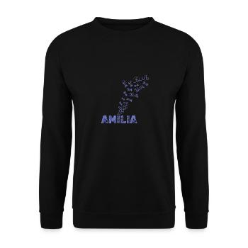 Voile Amilia - Sweat-shirt Unisexe - noir - Devant - Alina (178cm) & Michal (187cm)