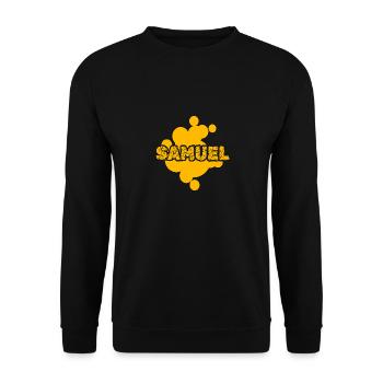 Samuel als Maler - Unisex Pullover - Schwarz - Vorne - Alina (178cm) & Michal (187cm)