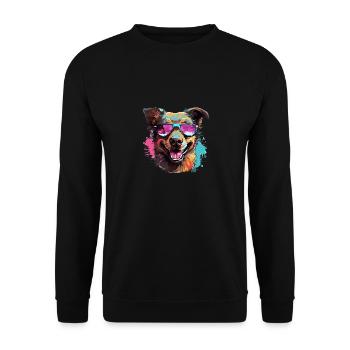 Propriétaires de chiens Odeurs de chien Drôles de chiens Amour de chien - Sweat-shirt Unisexe - noir - Devant - Alina (178cm) & Michal (187cm)