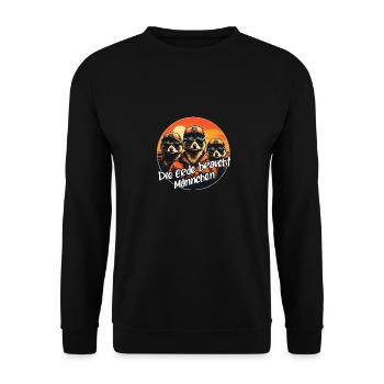 Cool Meerkat Funny Meerkat Saying - Unisex Sweatshirt - black - Front - Alina (178cm) & Michal (187cm)