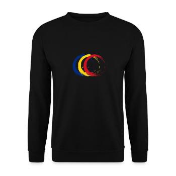 Drapeau de la Roumanie - Sweat-shirt Unisexe - noir - Devant - Alina (178cm) & Michal (187cm)