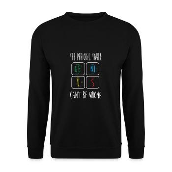 Periodic table - Unisex Sweatshirt - black - Front - Alina (178cm) & Michal (187cm)