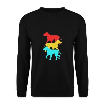 Rhodésian Ridgeback - Sweat-shirt Unisexe - noir - Devant - Alina (178cm) & Michal (187cm)