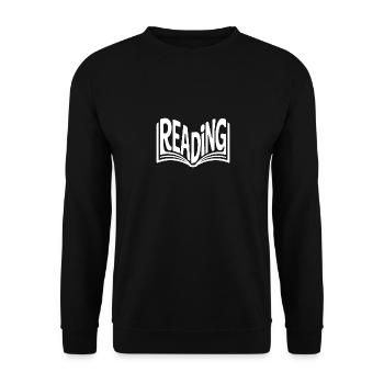 Reading - Cool Book Lover Design - Unisex Sweatshirt - black - Front - Alina (178cm) & Michal (187cm)