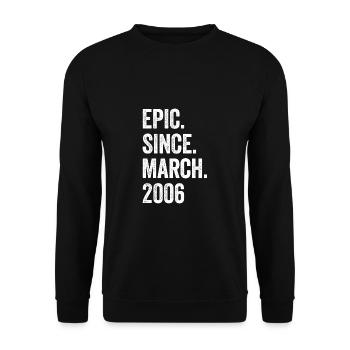 17 ans Epic depuis mars 2006 17e anniversaire - Sweat-shirt Unisexe - noir - Devant - Alina (178cm) & Michal (187cm)