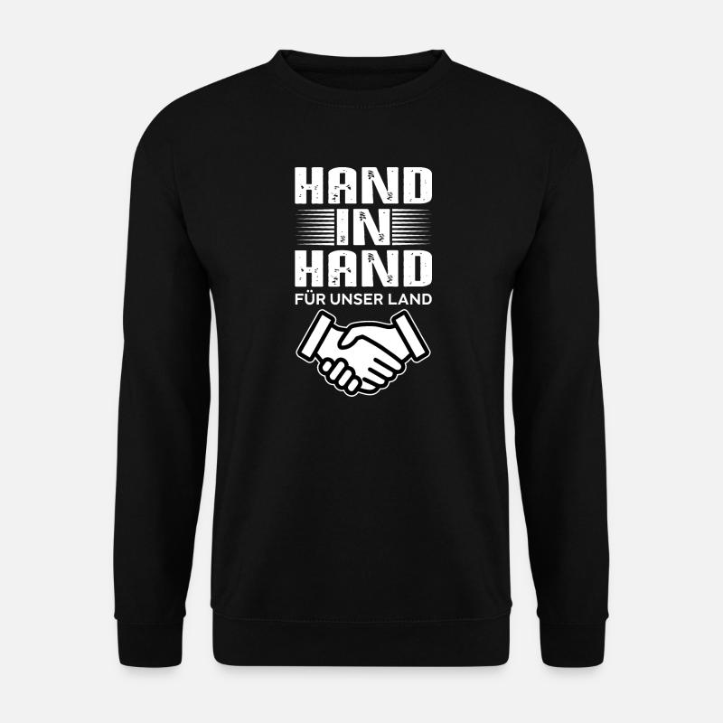 Hand in Hand - Unisex Pullover - Schwarz