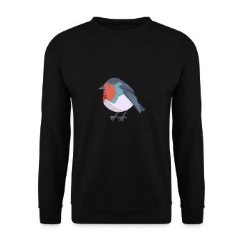 Rouge-gorge - Sweat-shirt Unisexe - noir - Devant - Alina (178cm) & Michal (187cm)