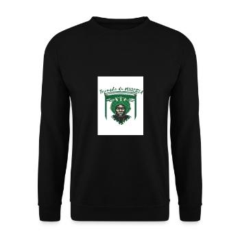 Naija in Harmony - Unisex Sweatshirt - black - Front - Alina (178cm) & Michal (187cm)