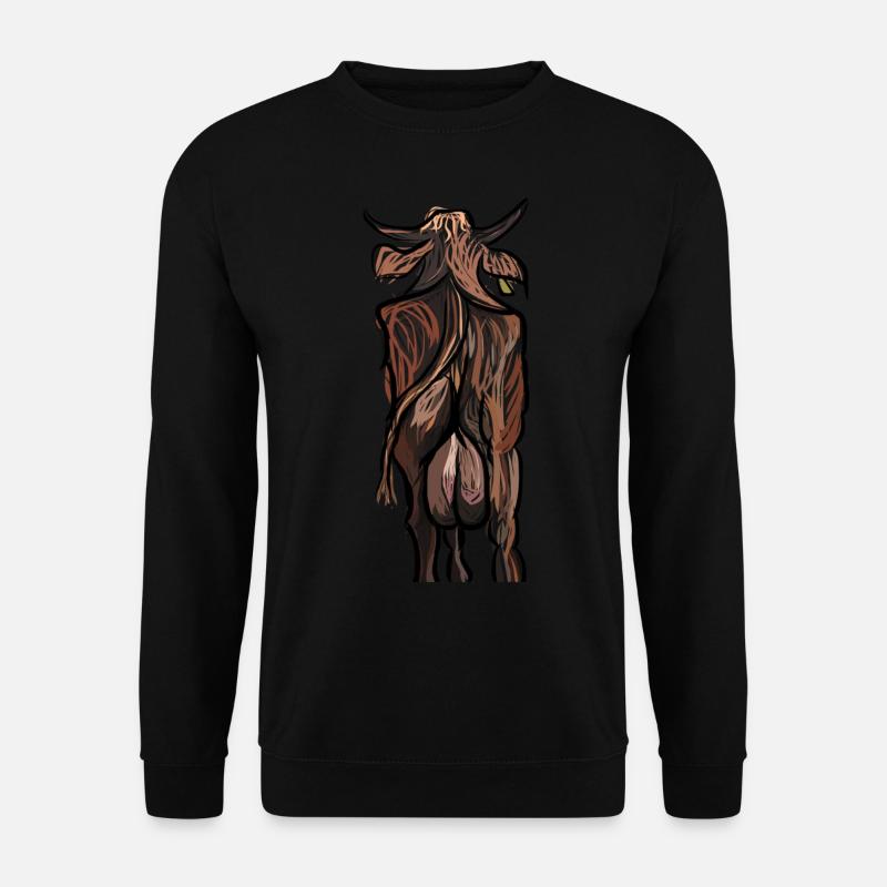 Cow strong from behind with udder - Unisex Sweatshirt - black