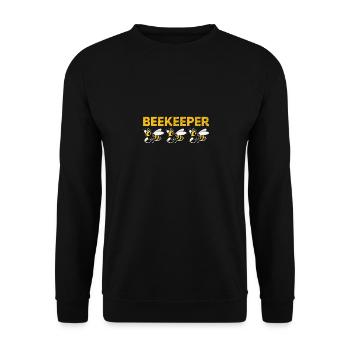 Imker - Unisex Pullover - Schwarz - Vorne - Alina (178cm) & Michal (187cm)