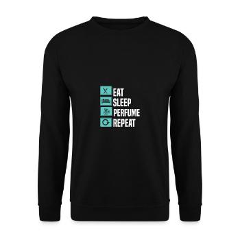 Parfüm Fragrance Perfüm Perfume Parfum Duft - Unisex Pullover - Schwarz - Vorne - Alina (178cm) & Michal (187cm)