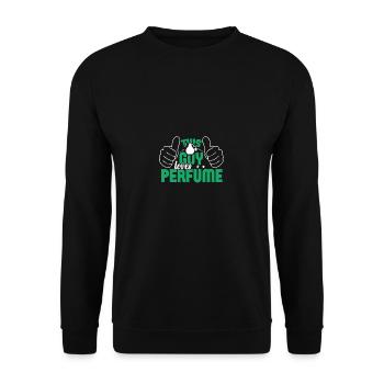 Parfüm Fragrance Perfüm Perfume Parfum Duft - Unisex Pullover - Schwarz - Vorne - Alina (178cm) & Michal (187cm)