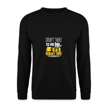 Budget Forecast Controlling Buchaltung Accounting - Unisex Pullover - Schwarz - Vorne - Alina (178cm) & Michal (187cm)