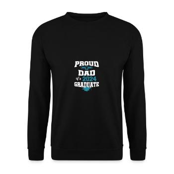Absolvent Sponsion Graduate stolzer Vater 2024 - Unisex Pullover - Schwarz - Vorne - Alina (178cm) & Michal (187cm)