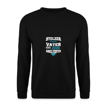 Absolvent Sponsion Graduate stolzer Vater 2024 - Unisex Pullover - Schwarz - Vorne - Alina (178cm) & Michal (187cm)