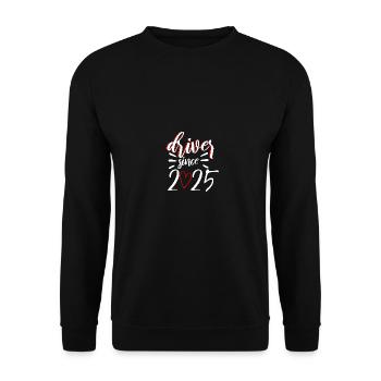 Permis de conduire 2025 Examen de conduite Examen du permis de conduire - Sweat-shirt Unisexe - noir - Devant - Alina (178cm) & Michal (187cm)