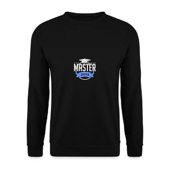 Master 2025 Masterabschluss Sponsion Graduation - Unisex Pullover - Schwarz - Vorne - Alina (178cm) & Michal (187cm)