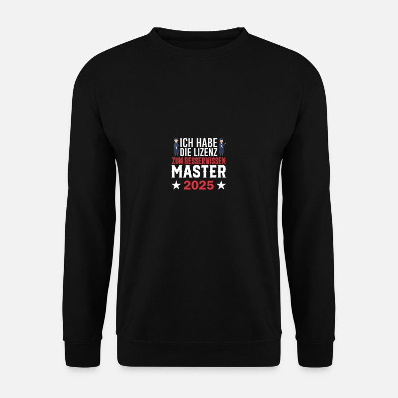 Master 2025 Masterabschluss Sponsion Graduation - Unisex Pullover - Schwarz