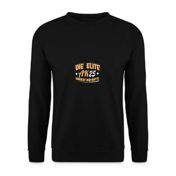 Abschlussklasse 2025 Schulabschluss Abitur Matura - Unisex Pullover - Schwarz - Vorne - Alina (178cm) & Michal (187cm)