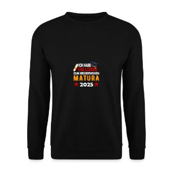 Matura 2025 Maturareise Maturafeier Maturant - Unisex Pullover - Schwarz - Vorne - Alina (178cm) & Michal (187cm)