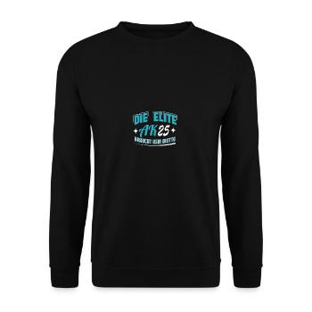 Abschlussklasse 2025 Schulabschluss Abitur Matura - Unisex Pullover - Schwarz - Vorne - Alina (178cm) & Michal (187cm)