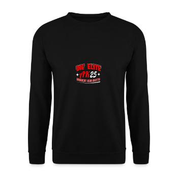 Abschlussklasse 2025 Schulabschluss Abitur Matura - Unisex Pullover - Schwarz - Vorne - Alina (178cm) & Michal (187cm)