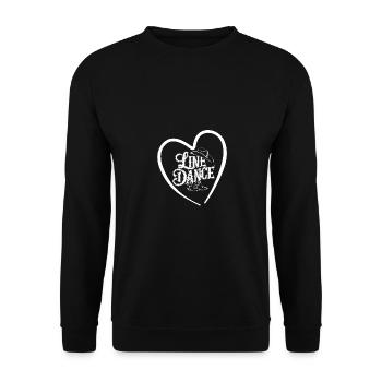 Line Dance Design for Dancers and Dance Group - Unisex Sweatshirt - black - Front - Alina (178cm) & Michal (187cm)