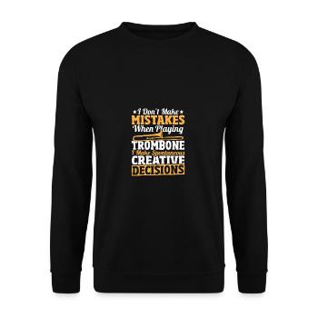 Posaunist, Musiker, Blaskapelle, Artikel für - Unisex Pullover - Schwarz - Vorne - Alina (178cm) & Michal (187cm)