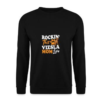 Vizsla Training Mom Vizsla Hund Vizsla Grooming - Unisex Pullover - Schwarz - Vorne - Alina (178cm) & Michal (187cm)