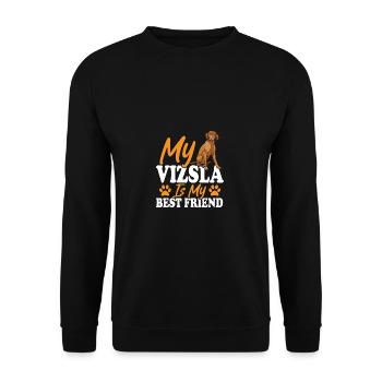 Vizsla Hunde Vizsla Grooming Vizsla Exercise - Unisex Pullover - Schwarz - Vorne - Alina (178cm) & Michal (187cm)