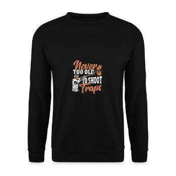 Clay Sport Trapshooting Shooter Shooting - Unisex Sweatshirt - black - Front - Alina (178cm) & Michal (187cm)