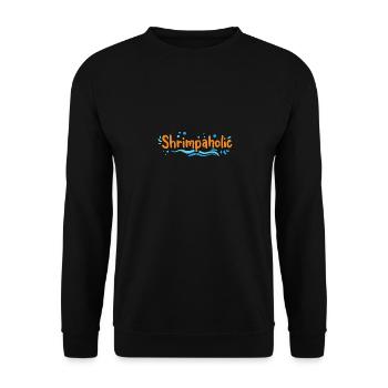 Shrimpaholic Shrimp Keeping Aquarium - Unisex Pullover - Schwarz - Vorne - Alina (178cm) & Michal (187cm)